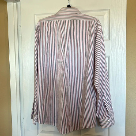 Brooks Brothers Regent men’s white striped long sleeve button down shirt size XL - Picture 5 of 8